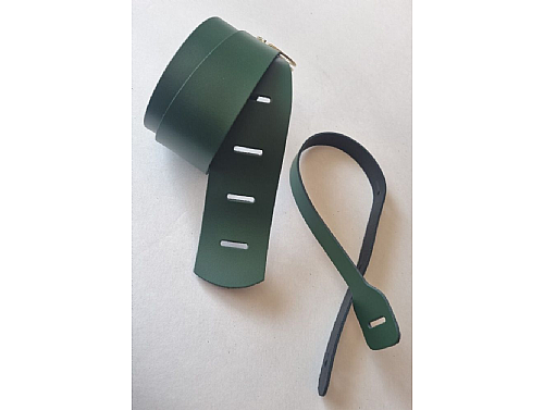 Leather Guitar Strap - Deep Green
